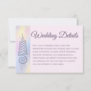 Cartão RSVP *~* Detalhes do Casamento Pastel de Geometria Sagr