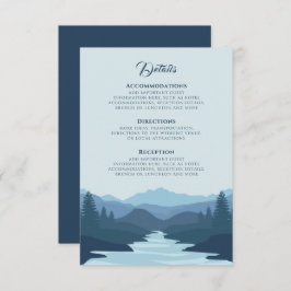 Cartão RSVP Detalhes do Casamento Rustic Misty Mountain