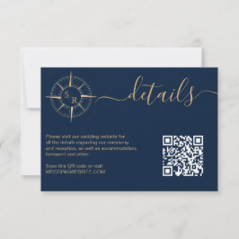 Cartão RSVP Detalhes do Código QR do Passaporte de Destino Com