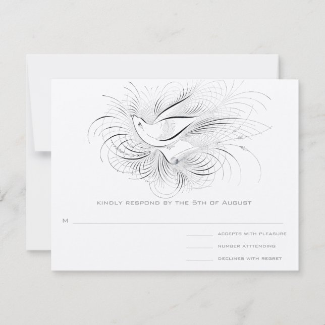 CARTÃO RSVP DINHEIRO VELHO, AVES AMIGOS, (Verso)