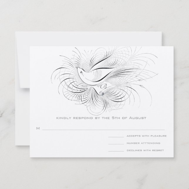 CARTÃO RSVP DINHEIRO VELHO, AVES AMIGOS, (Verso)