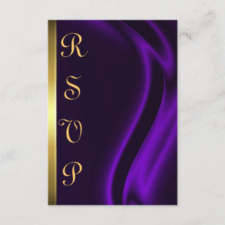 Cartão RSVP Dourado Respectivo Roxo Roxo
