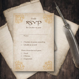 Cartão RSVP Dragon Gamer Fantasy