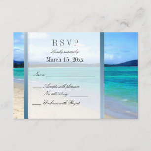 Cartão RSVP DRSVP de Casamento de Destino