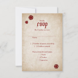 Cartão RSVP Dungeon Map RPG Gamer Wedding
