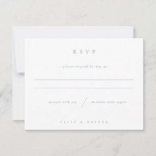 Cartão RSVP Dusty Blue Boho Wedding Modern