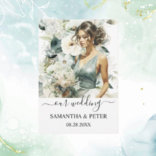 Cartão RSVP Dusty Blue Eucalyptus Greenery (Delight your guests with a Dusty Blue Eucalyptus Greenery RSVP Card,)