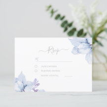 Dusty Blue Sky Blue Watercolor Casamento Floral