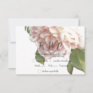 Cartão RSVP Dusty Ivory Rosa