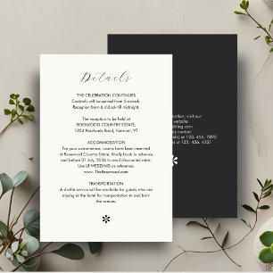 Cartão RSVP Ebony & Ivory   Detalhes de Casamento do Código QR
