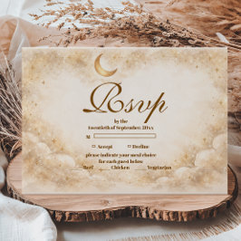 Cartão RSVP Elegância ao Luar Quinze Anos