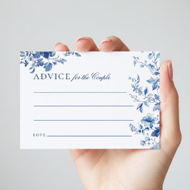 Cartão RSVP Elegant Blue Toile Chinoiserie Advice Cards