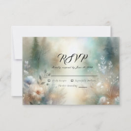 Cartão RSVP Elegant Florals in a Woodland Realm Wedding
