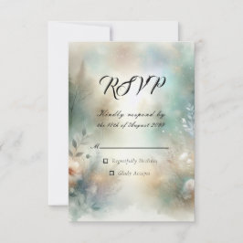 Cartão RSVP Elegant Florals in a Woodland Realm Wedding
