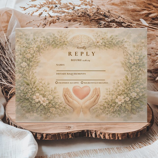 Cartão RSVP Elegant Psychology Graduate (Criador carregado)