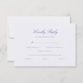 Cartão RSVP Elegante Calliografia Wedding Entrée Choice