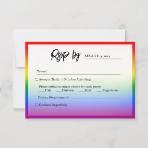 Cartão RSVP Elegante Casamento com Orgulho LGBTQ+