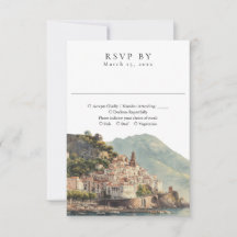 Elegante Casamento na Costa Amalfitana em Aquarela
