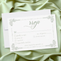 Elegante Casamento Verde Sage Barroco Vintage