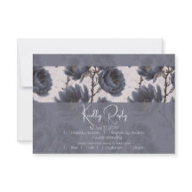 Elegante Dusty Marinho Blue casamento Floral