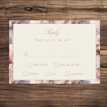 Cartão RSVP Elegante e moderno Blush Floral Bat Mitzvah<br><div class="desc">Apresentando nossa coleção "Elegante Floral Bat Mitzvah" — perfeitamente criada para celebrar o marco de sua filha com graça e estilo. Esta coleção apresenta uma gama coesa de Bat Mitzvah, essenciais, de design elegante, incluindo convites, placas RSVP, notas de agradecimento e muito mais. Cada peça apresenta um delicado motivo floral...</div>