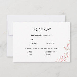 Cartão RSVP Elegante e Simples 