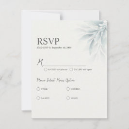 Cartão RSVP Elegante Foliage Modern