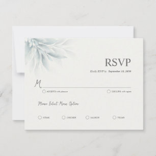 Cartão RSVP Elegante Foliage Modern
