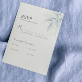 Cartão RSVP Elegante Foliage Modern