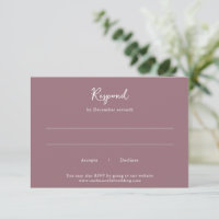 Elegante Mauve Clean Wedding