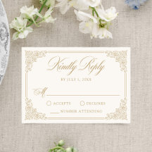 Elegante Moldura Dourada Vintage Ornata Casamento