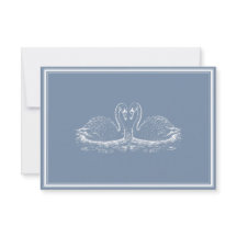 Elegante Monograma de Casamento em Azul Poeirento
