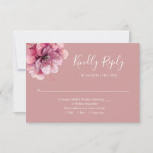 Elegante Rosa Desbotado Floral Aquarela Casamento