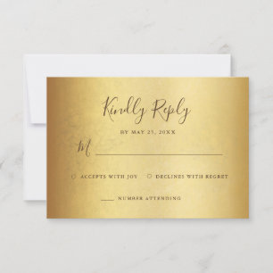 Cartão RSVP Elegante Rosa Magenta Floral Bat Mitzvah Dourado