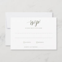 Elegante White Floral Greenery Foliage Wedding RSV