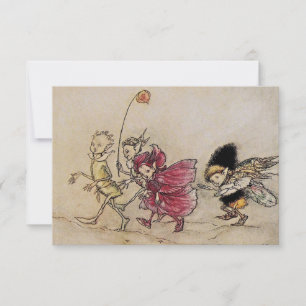 Cartão RSVP “Elfos” Arte de Fadas por Arthur Rackham