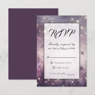 Cartão RSVP Encanto Estrelado em Flor Casamento