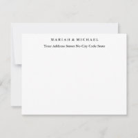 Endereço de Nome Profissional Minimalista de Tendê