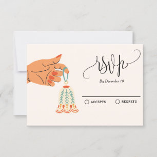 Cartão RSVP enfeites de decoração de árvore de Natal