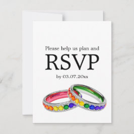 Cartão RSVP 🌈 Entrelaçados no Orgulho – com escolhas alimenta