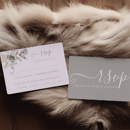 Cartão RSVP Escolha da Refeição de Casamento da Flor do Pastel