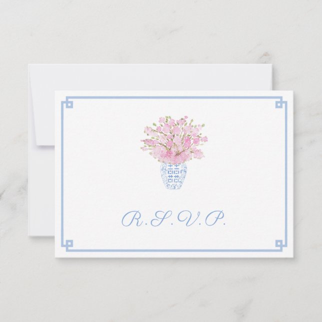 Cartão RSVP Escolha de Refeição de Casamento de Ginger Clássic (Frente)