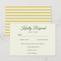 Escolha de Refeição de Casamento Elegante Amarelo 