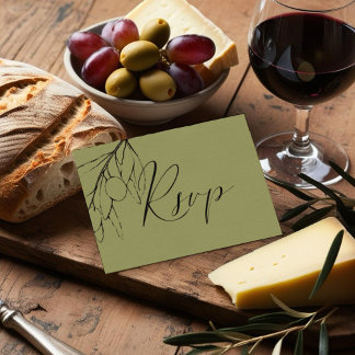 Cartão RSVP Escolha de Refeição Simples do Branqueamento de Ol