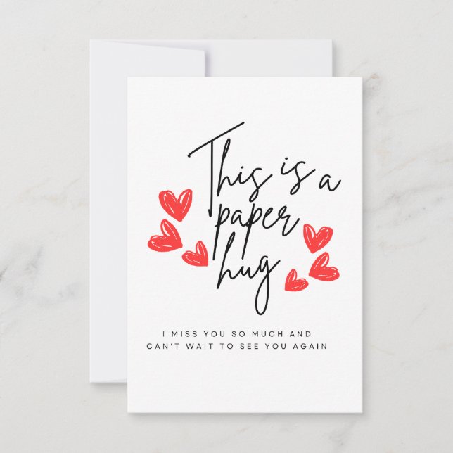 Cartão RSVP Este é um grande abraço de papel - Cartaz de sauda (Frente)