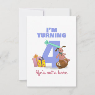 Cartão RSVP Estou fazendo 4 cartas de aniversário feliz