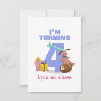 Cartão RSVP Estou fazendo 4 cartas de aniversário feliz