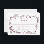 Cartão RSVP Estrela Botânica Delicada de David Bar Bat Mitzvah<br><div class="desc">Cartão de resposta perfeito para um morcego mitzvah, bar mitzvah ou outra celebração judaica! A mão desenhou uma delicada arte de trama de folha para você! TOTALMENTE PERSONALIZÁVEL! Clique em "Personalizar" acima para editar o texto. Clique em "editar usando a ferramenta design" para ajustar as fontes, cores e posicionamentos e...</div>
