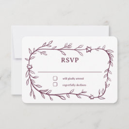 Cartão RSVP Estrela Botânica Delicada de David Bar Bat Mitzvah