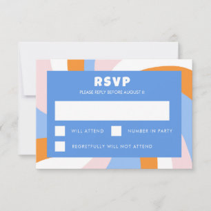 Cartão RSVP Estrela giratória moderna do Bar personalizado Dav